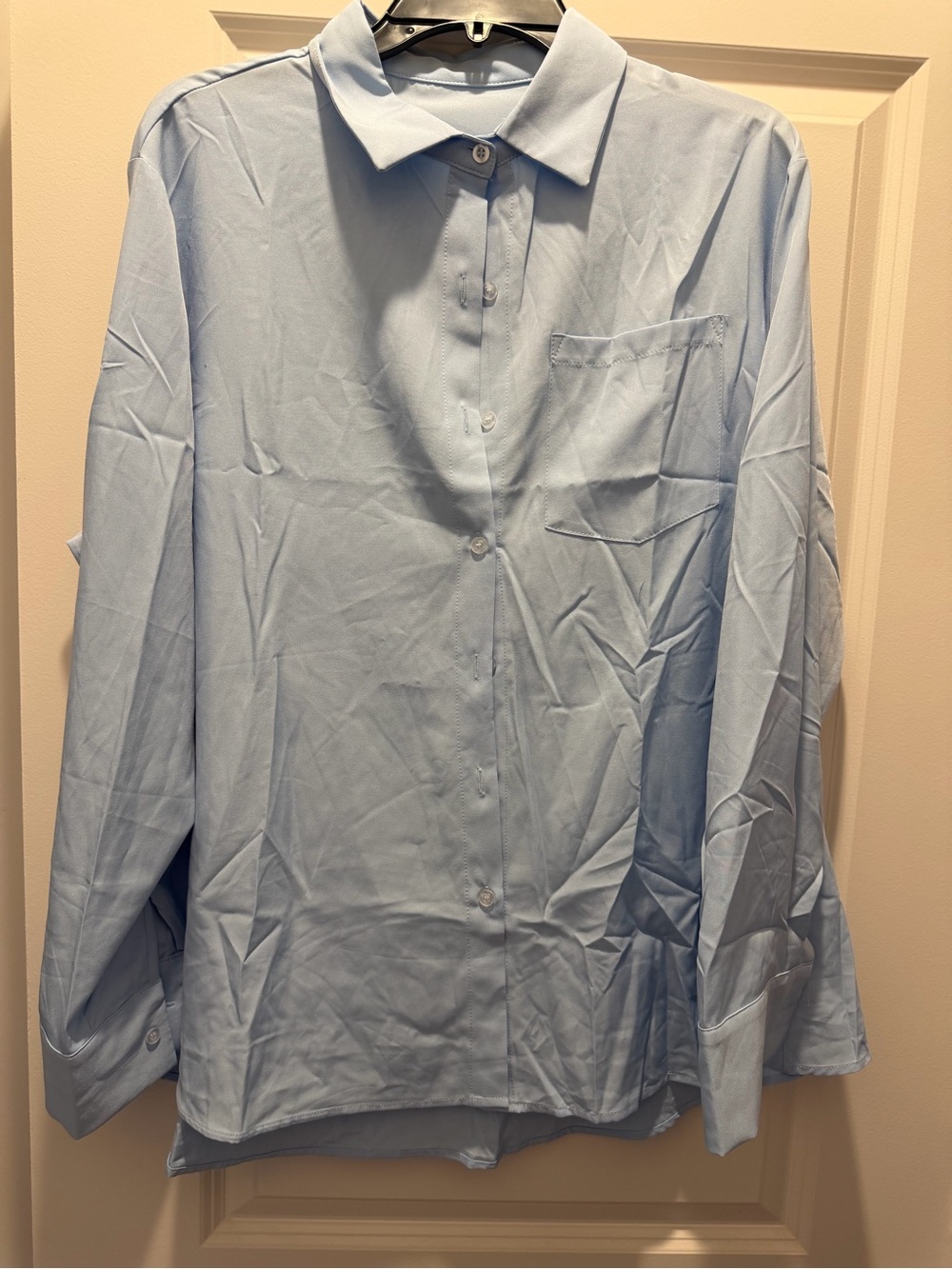 Light Blue and White Women’s Button-Up Dress Shirts